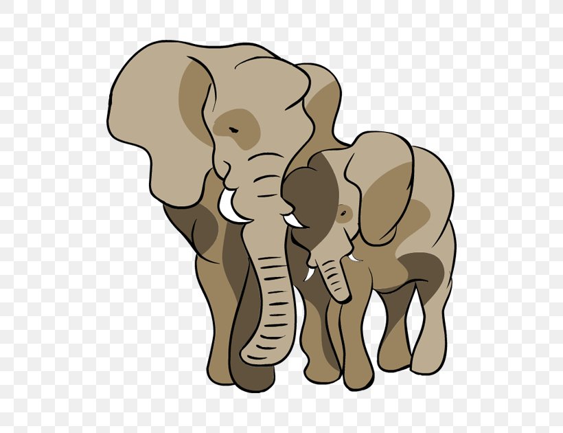 Indian Elephant African Elephant Mother Infant Clip Art, PNG, 600x630px, Watercolor, Cartoon, Flower, Frame, Heart Download Free