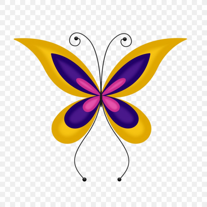 Butterfly Clip Art Image Insect, PNG, 1000x1000px, Butterfly, Drawing, Insect, Lepidoptera, Moths And Butterflies Download Free