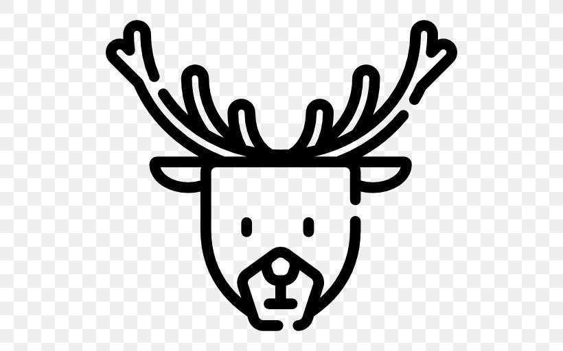 Reindeer Clip Art Antler Snout, PNG, 512x512px, Reindeer, Antler, Black And White, Deer, Head Download Free