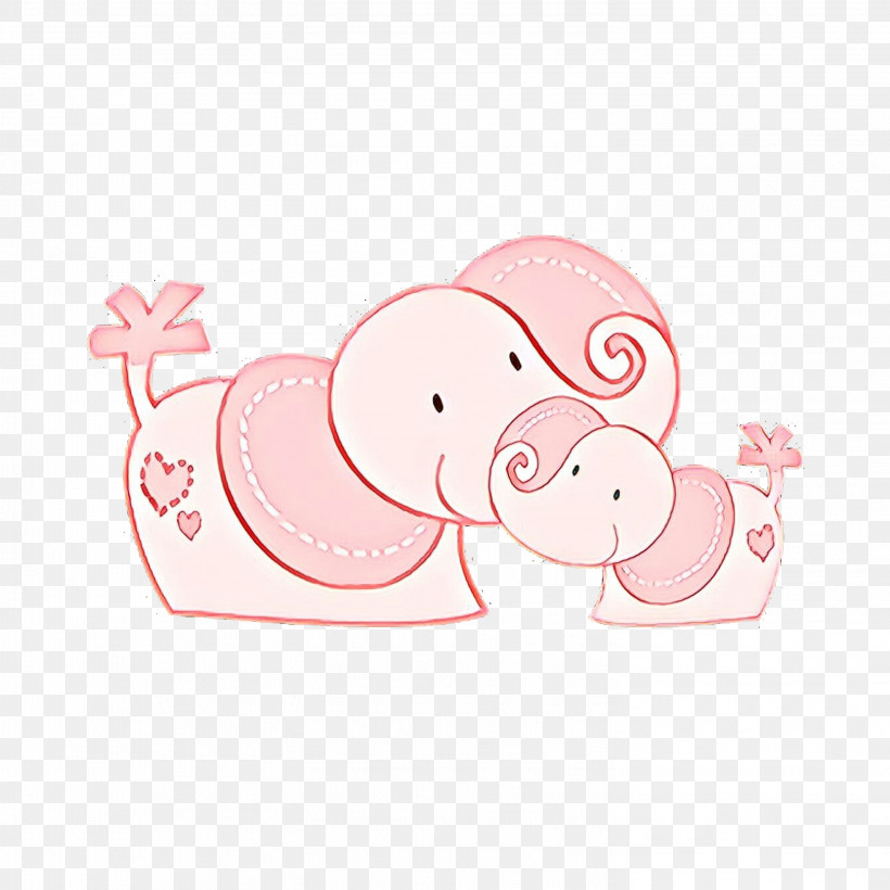 Elephant, PNG, 2953x2953px, Pink, Animal Figure, Cartoon, Elephant, Snout Download Free