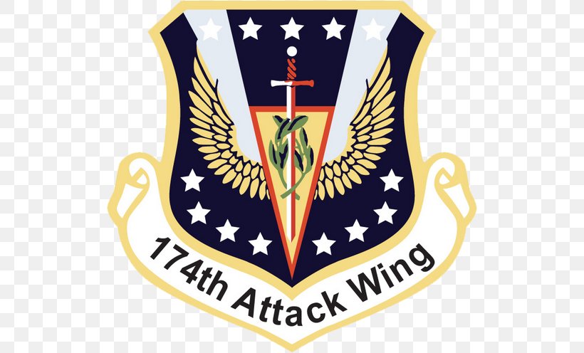 Hancock Field Air National Guard Base 174th Attack Wing General Atomics MQ-9 Reaper, PNG, 520x496px, Wing, Air Combat Command, Air Force, Air National Guard, Brand Download Free