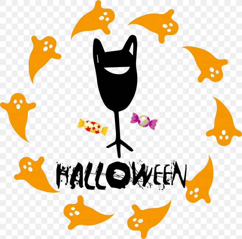 Happy Halloween, PNG, 3000x2971px, Happy Halloween, Beak, Geometry, Happiness, Line Download Free
