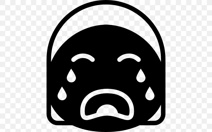 Emoticon Smiley Clip Art, PNG, 512x512px, Emoticon, Black, Black And White, Crying, Emotion Download Free