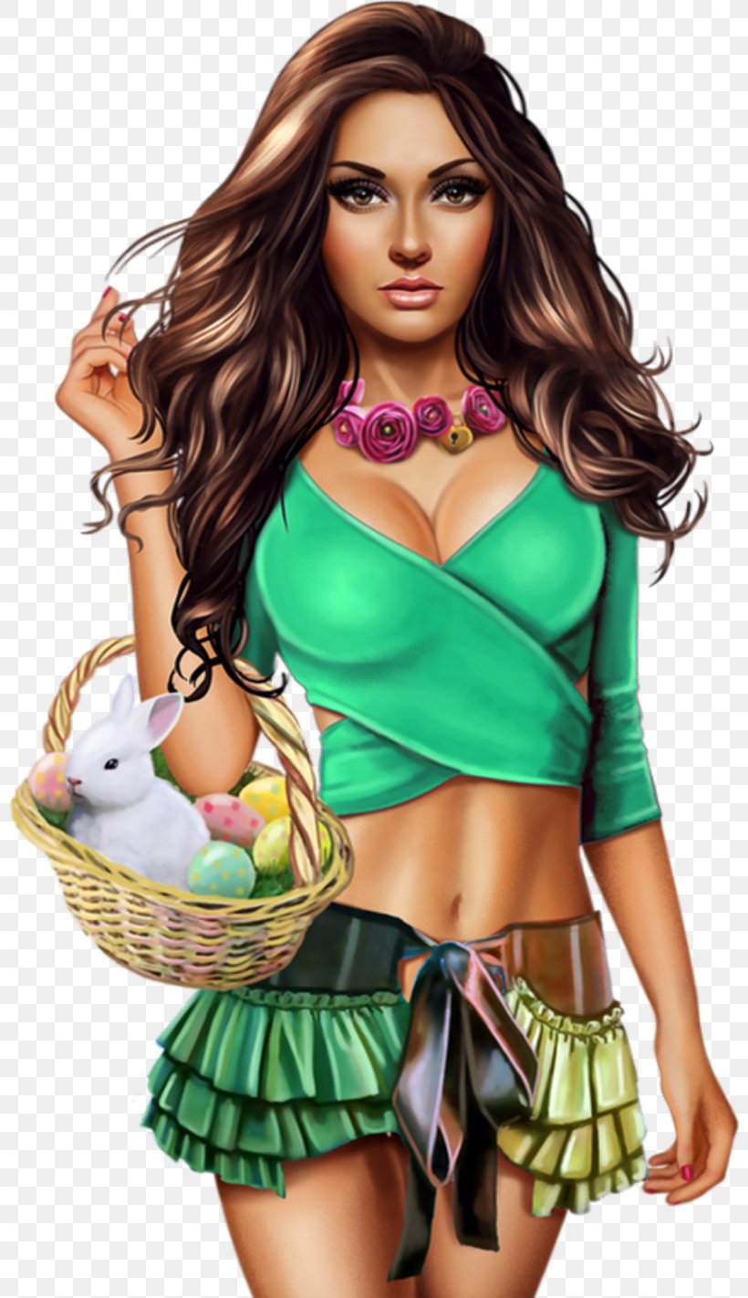 Easter Bunny Woman, PNG, 800x1422px, Watercolor, Cartoon, Flower, Frame, Heart Download Free