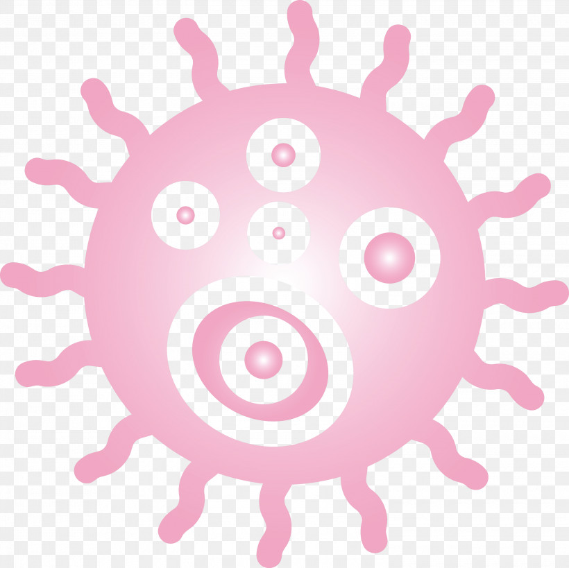 Bacteria Germs Virus, PNG, 3000x2997px, Bacteria, Circle, Germs, Pink, Sticker Download Free