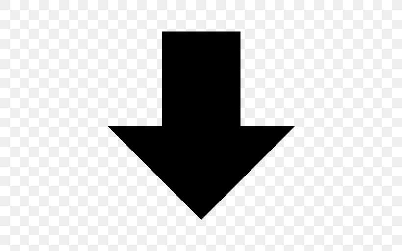 Arrow Down #ICON100, PNG, 512x512px, Arrow Down, Android, Black, Point, Rectangle Download Free
