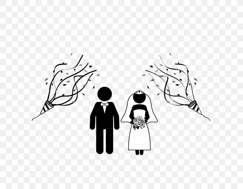 Bridegroom Wedding Drawing Clip Art, PNG, 640x640px, Bride, Area, Art, Artwork, Black Download Free