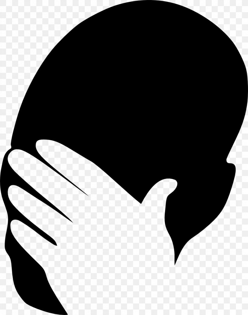 Facepalm Clip Art, PNG, 999x1265px, Facepalm, Black, Black And White, Emoticon, Face Download Free