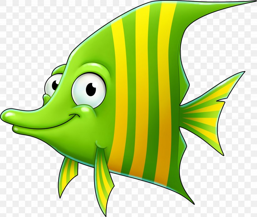 Green Cartoon Fish Clip Art, PNG, 3947x3335px, Green, Aquarium, Beak, Blue, Cartoon Download Free