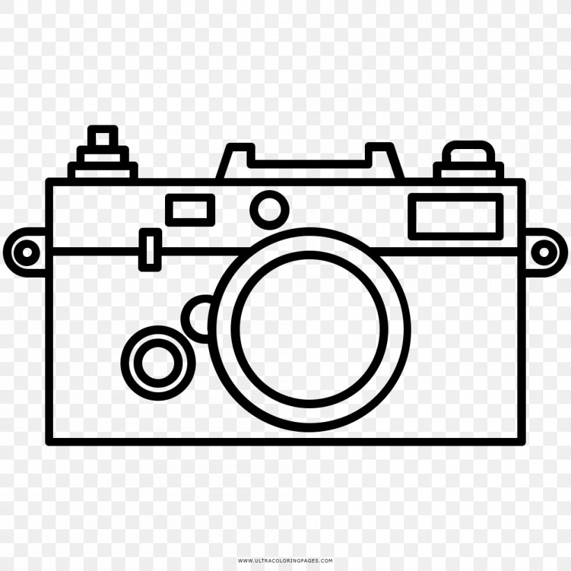 Photography Camera Drawing Line Art Black And White, PNG, 1000x1000px, Watercolor, Cartoon, Flower, Frame, Heart Download Free