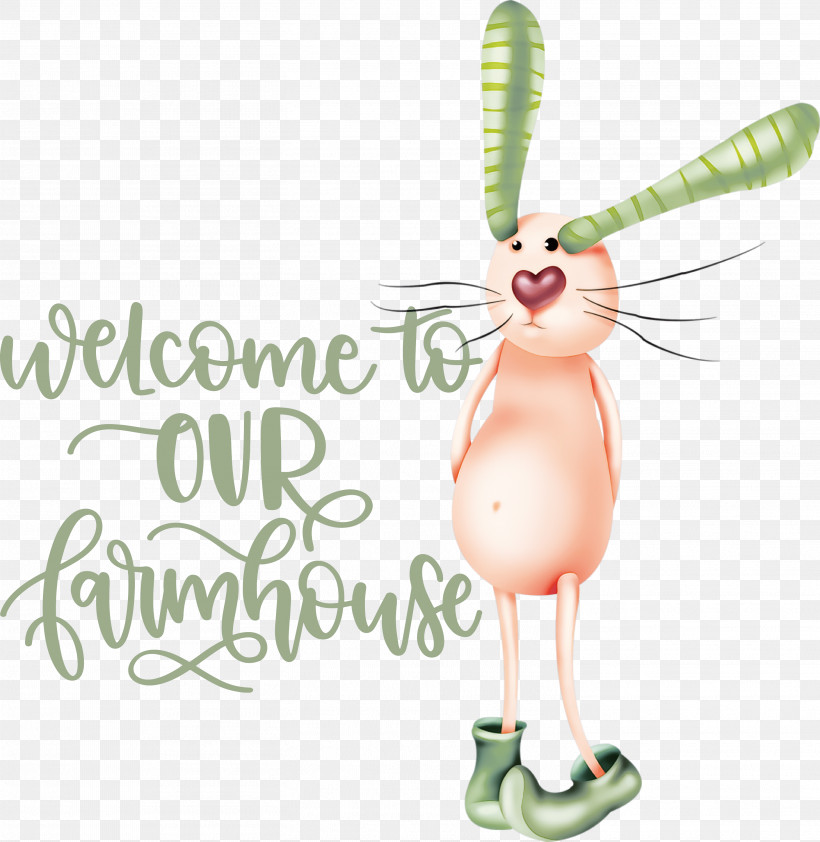 Welcome To Our Farmhouse Farmhouse, PNG, 2921x3000px, Farmhouse, Cartoon, Quotation, Rabbit, Tail Download Free