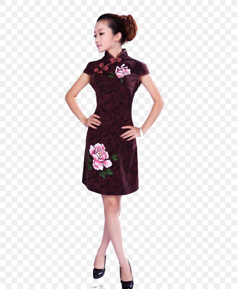 Cheongsam Download Wallpaper, PNG, 376x1000px, Watercolor, Cartoon, Flower, Frame, Heart Download Free