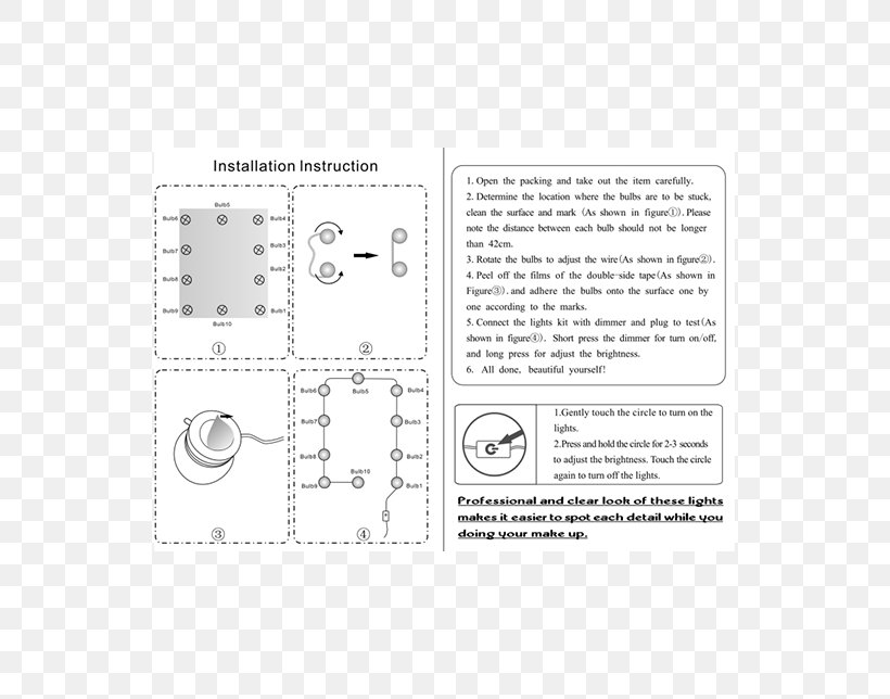 Lighting Mirror Vanity Light-emitting Diode, PNG, 535x644px, Light, Amazoncom, Area, Auto Part, Black And White Download Free