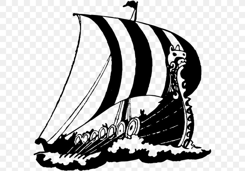 Viking Ships Longship Clip Art, PNG, 600x571px, Viking Ships, Black And White, Boat, Brigantine, Caravel Download Free