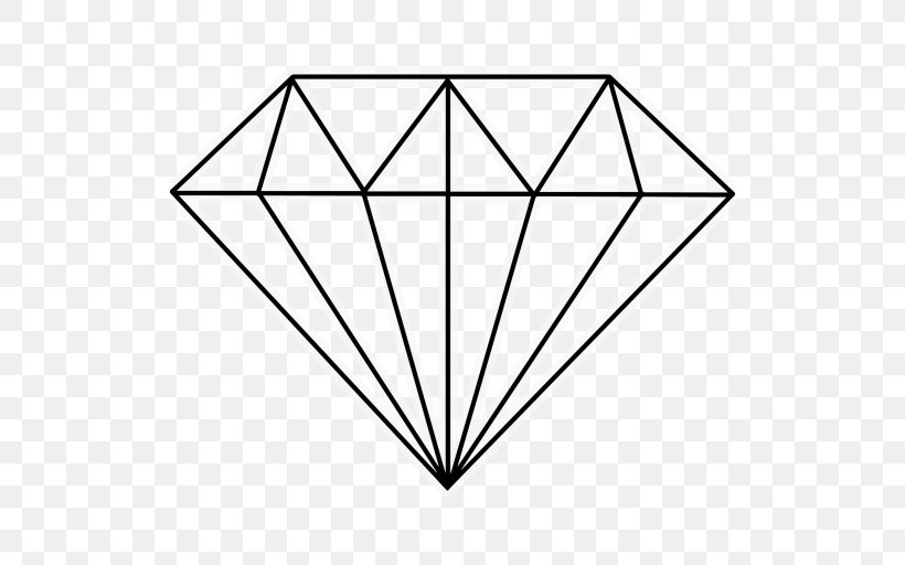 Geometry Diamond Gemstone, PNG, 512x512px, Geometry, Area, Black, Black And White, Diamond Download Free