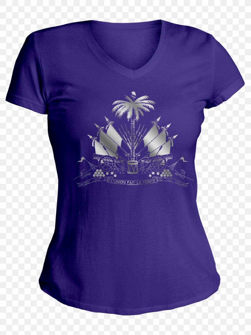 T-shirt Coat Of Arms Of Haiti Sleeve, PNG, 1200x1600px, Tshirt, Active Shirt, Arecaceae, Blue, Caribbean Download Free