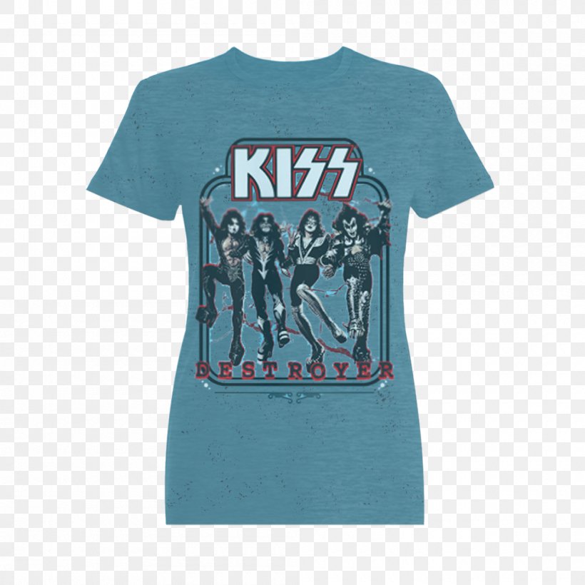 T-shirt Destroyer Kiss Sleeve Revenge, PNG, 1000x1000px, Tshirt, Active Shirt, Blue, Brand, Child Download Free