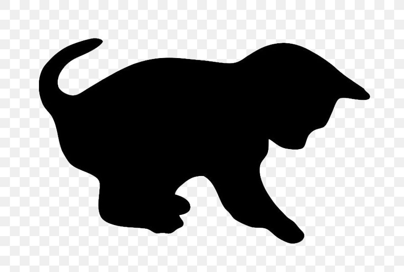 Cat Kitten Silhouette, PNG, 700x553px, Cat, Black, Black And White, Black Cat, Carnivoran Download Free