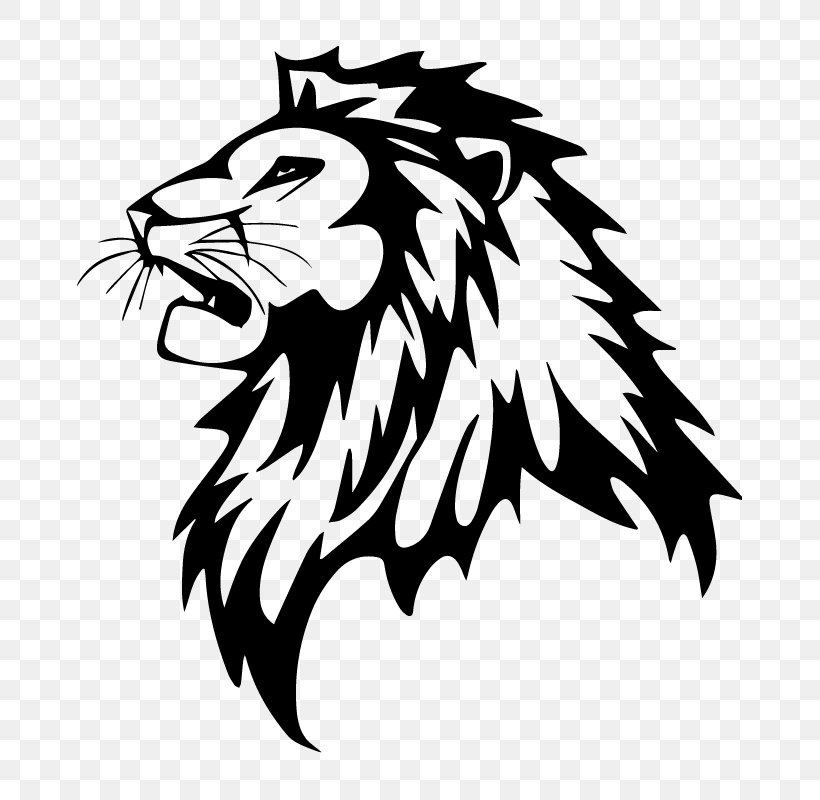 Lion Wall Decal Sticker, PNG, 800x800px, Lion, Art, Big Cats, Black, Black And White Download Free