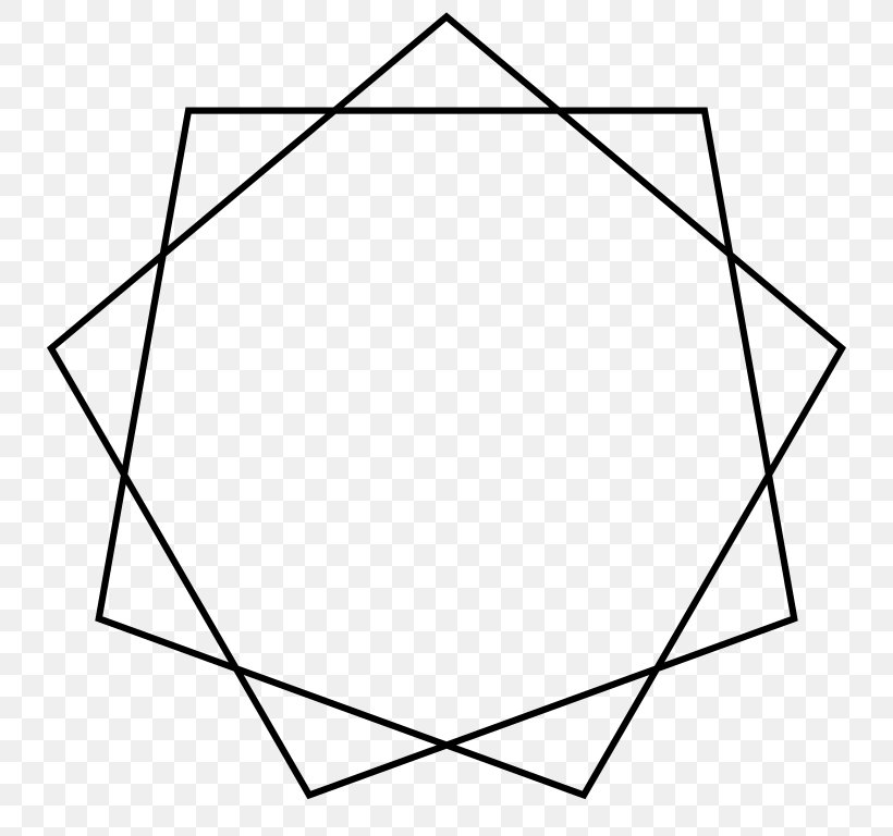 Star Polygons In Art And Culture Regular Polygon Enneagram, PNG, 768x768px, Star Polygon, Area, Black, Black And White, Enneagram Download Free