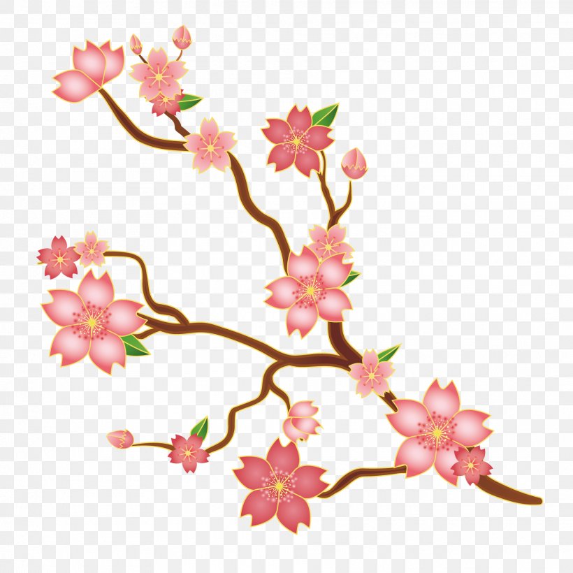 Cherry Blossom Floral Design Euclidean Vector Illustration, PNG, 1875x1875px, Cherry Blossom, Blossom, Branch, Cherry, Flora Download Free
