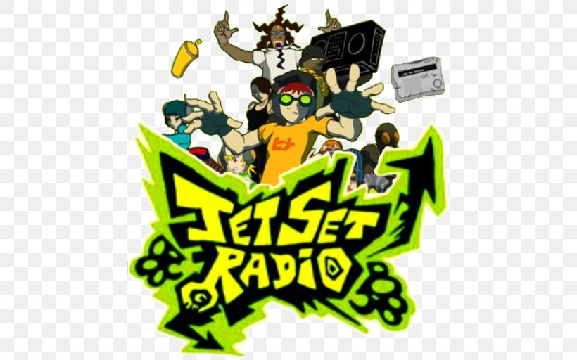Jet Set Radio Future Xbox 360 Sega GT 2002, PNG, 512x512px, Jet Set Radio, Art, Brand, Dreamcast, Fictional Character Download Free