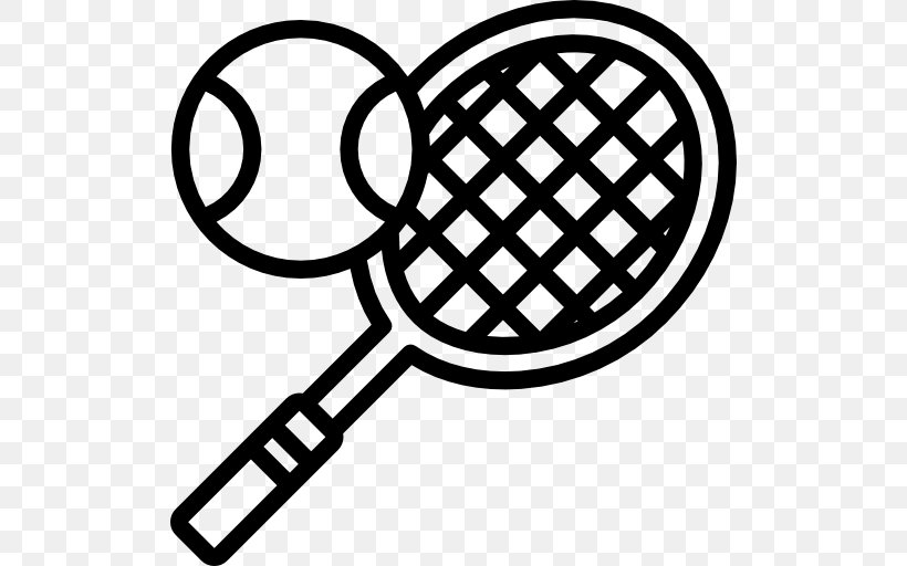 Racket Tennis Centre Paddle Tennis Sport, PNG, 512x512px, Racket, Area, Ball, Ball Game, Black And White Download Free
