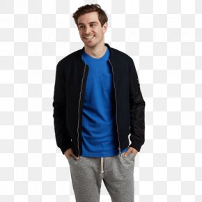T-shirt - Cardigan T-shirt Cobalt Blue Sleeve Jacket PNG