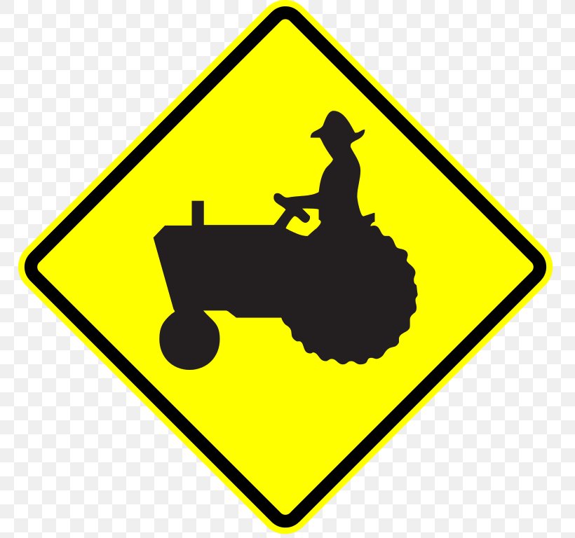 Warning Sign Tractor Traffic Sign Farm Vehicle, PNG, 768x768px, Warning Sign, Agricultural Machinery, Area, Carriageway, Emergency Vehicle Download Free