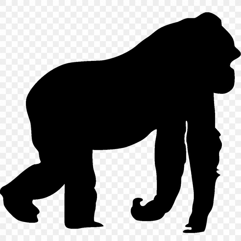 Gorilla Killing Of Harambe Car Animal Cat, PNG, 1200x1200px, Gorilla, Animal, Animal Figure, Ape, Blackandwhite Download Free