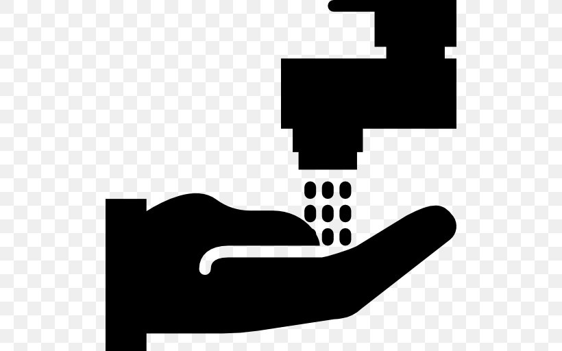 Hand Washing Hygiene Cleaning, PNG, 512x512px, Hand Washing, Black, Black And White, Brand, Cleaning Download Free