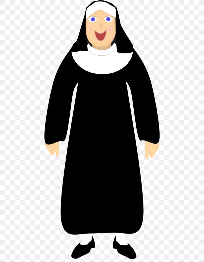 Nun Cartoon Clip Art, PNG, 495x1050px, Nun, Abbess, Animation, Cartoon, Costume Download Free