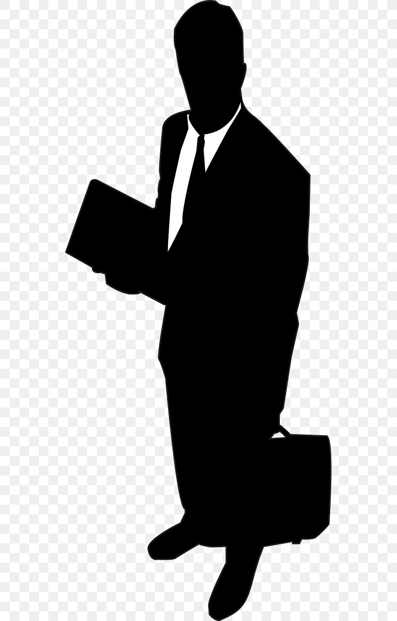 Businessperson Silhouette Clip Art, PNG, 640x1280px, Businessperson, Black And White, Business, Business Magnate, Corporation Download Free