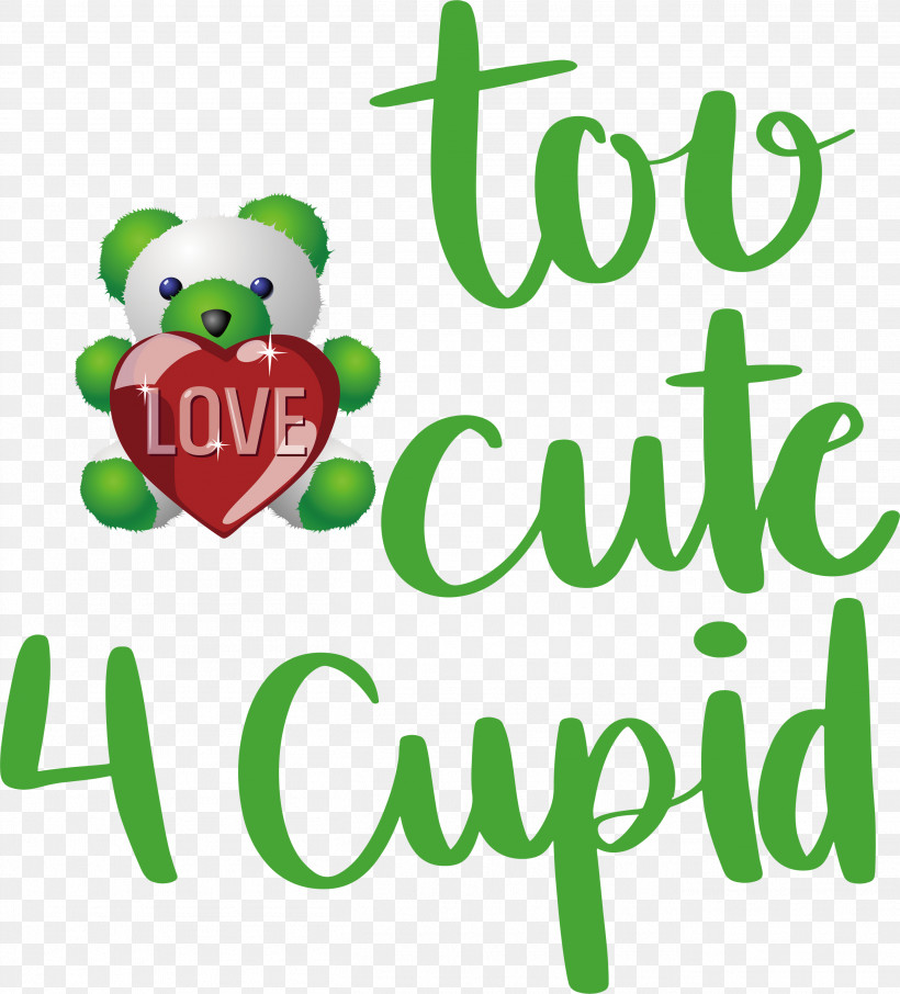 Cute Cupid Valentines Day Valentine, PNG, 2714x2999px, Cute Cupid, Behavior, Fruit, Green, Happiness Download Free