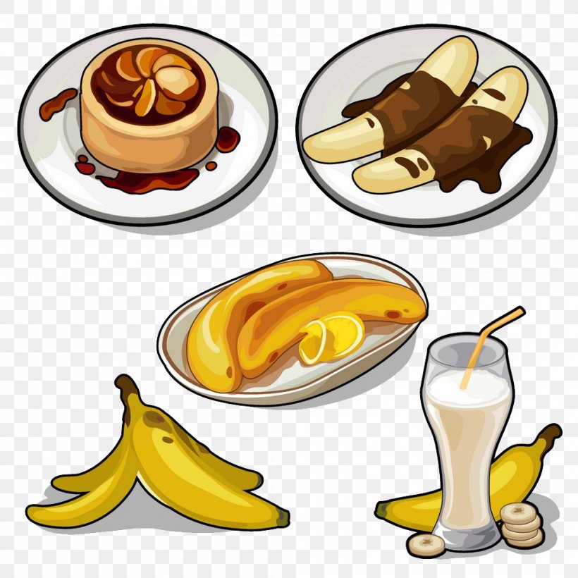 Juice Banana Pudding Pisang Goreng, PNG, 1000x1000px, Juice, Banana, Banana Pudding, Cake, Cartoon Download Free