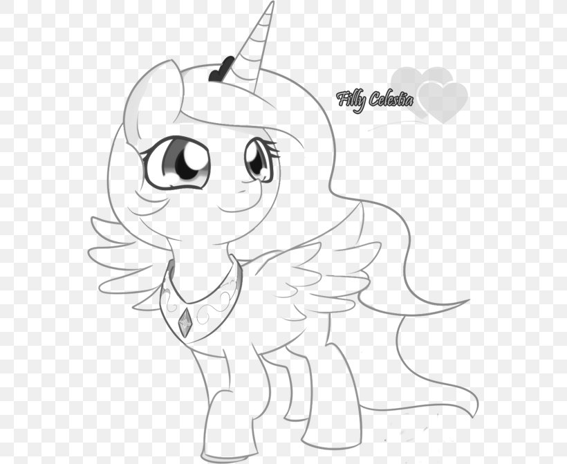 Princess Celestia Pony Rainbow Dash Princess Luna Twilight Sparkle, PNG, 567x671px, Watercolor, Cartoon, Flower, Frame, Heart Download Free