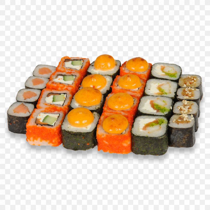 Sushi Makizushi California Roll Gimbap Japanese Cuisine, PNG, 1200x1200px, Sushi, Asian Cuisine, Asian Food, California Roll, Cheese Download Free