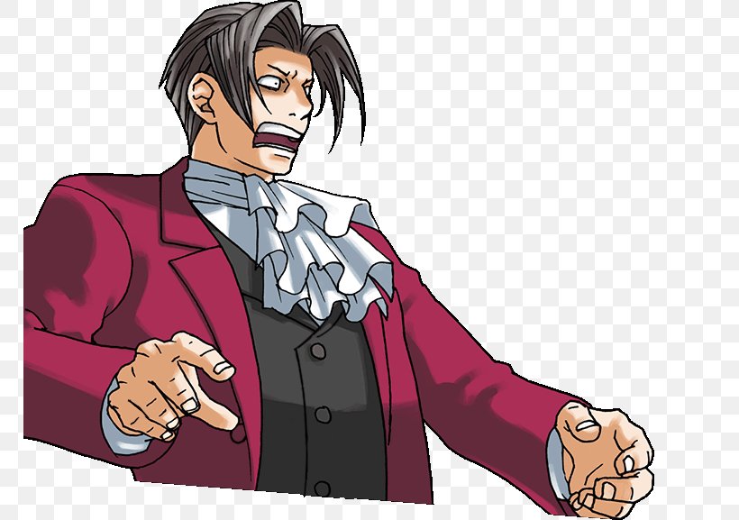 Ace Attorney Investigations: Miles Edgeworth Character Sticker Thumb, PNG, 769x577px, Watercolor, Cartoon, Flower, Frame, Heart Download Free
