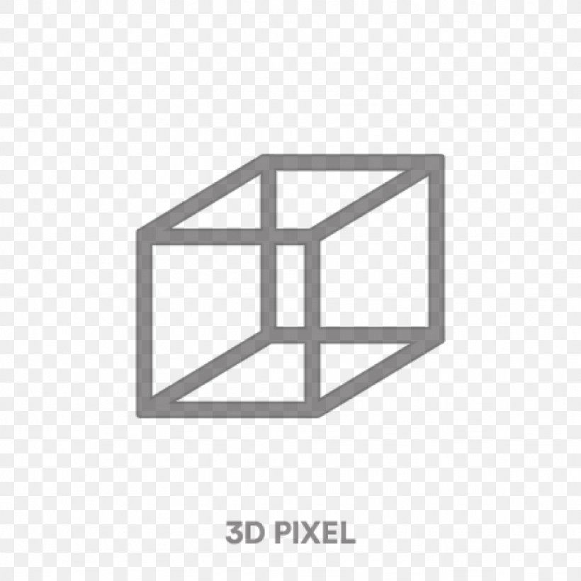 Necker Cube Shape Three-dimensional Space Clip Art, PNG, 1024x1024px, Cube, Area, Black And White, Brand, Color Download Free