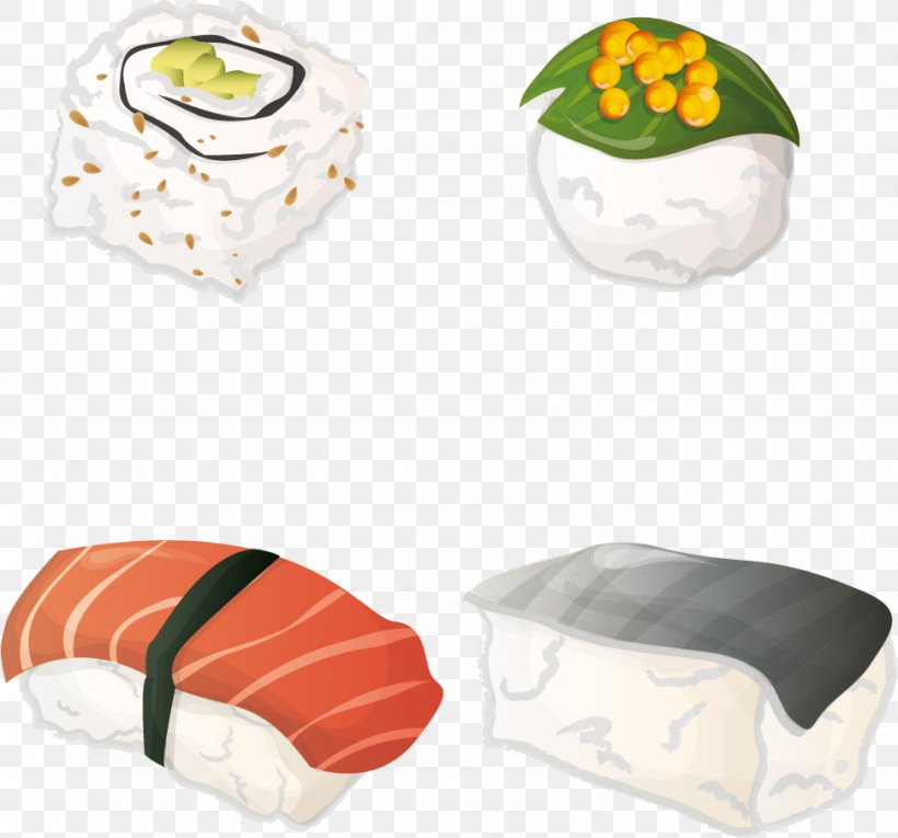 Sushi Japanese Cuisine Food Euclidean Vector, PNG, 971x906px, Sushi, Cooking, Cuisine, Dishware, Drink Download Free