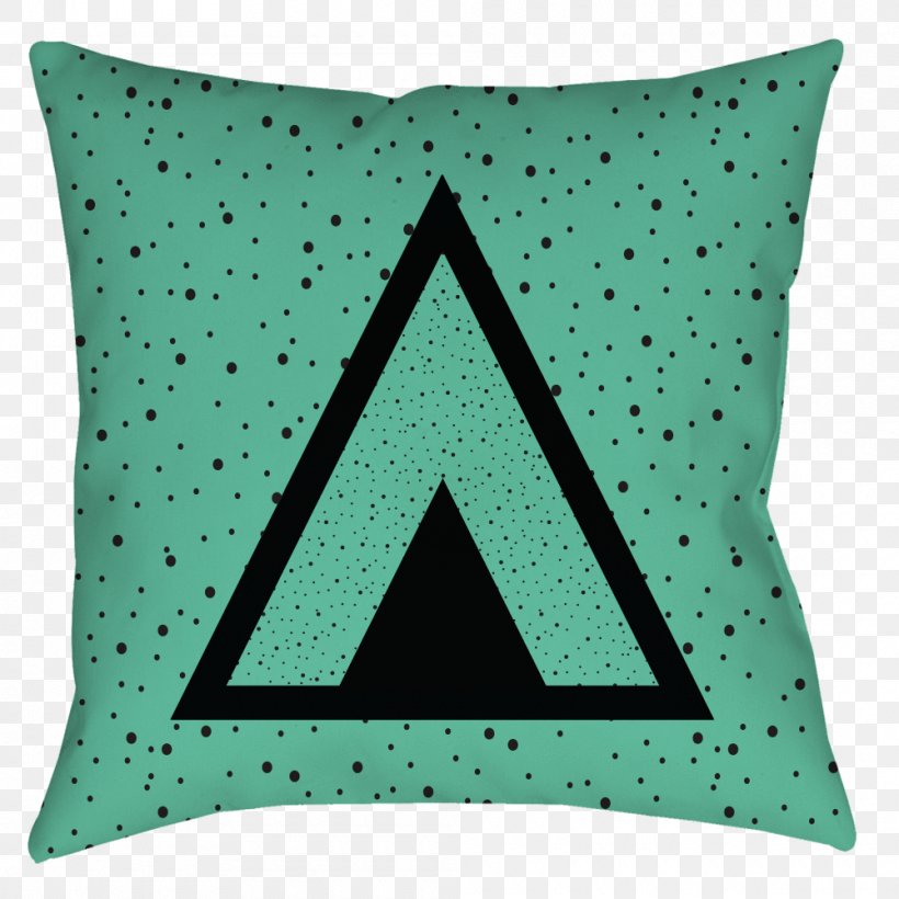 Throw Pillows Cushion Green Triangle, PNG, 1000x1000px, Throw Pillows, Aqua, Cushion, Green, Pillow Download Free