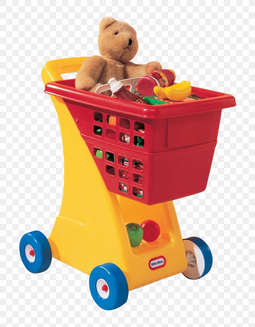 child's plastic shopping cart