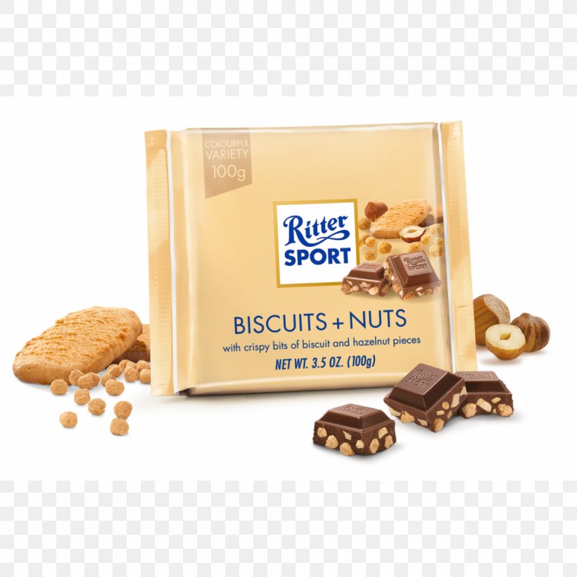 Ritter Sport Chocolate Biscuits Hazelnut, PNG, 1000x1000px, Ritter Sport, Almond, Biscuit, Biscuits, Caramel Download Free