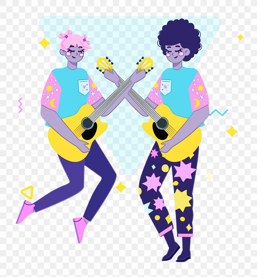 Cartoon Clothing Business Happiness, PNG, 2313x2500px, Music, Business, Cartoon, Clothing, Guitar Download Free