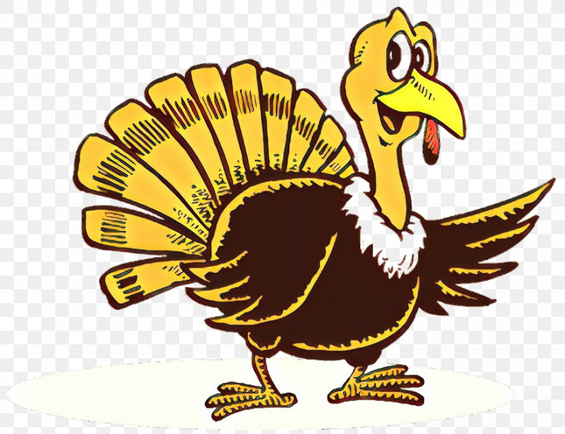 Thanksgiving, PNG, 900x692px, Turkey, Beak, Bird, Cartoon, Goose Download Free