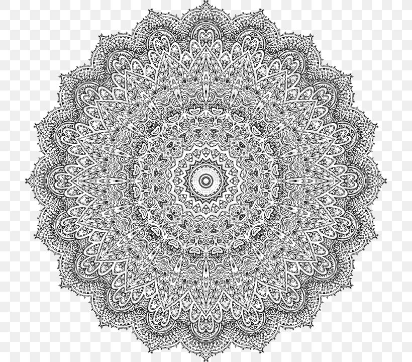 Mandala Coloring Book, PNG, 720x720px, Mandala, Adult, Art Therapy, Black And White, Color Download Free