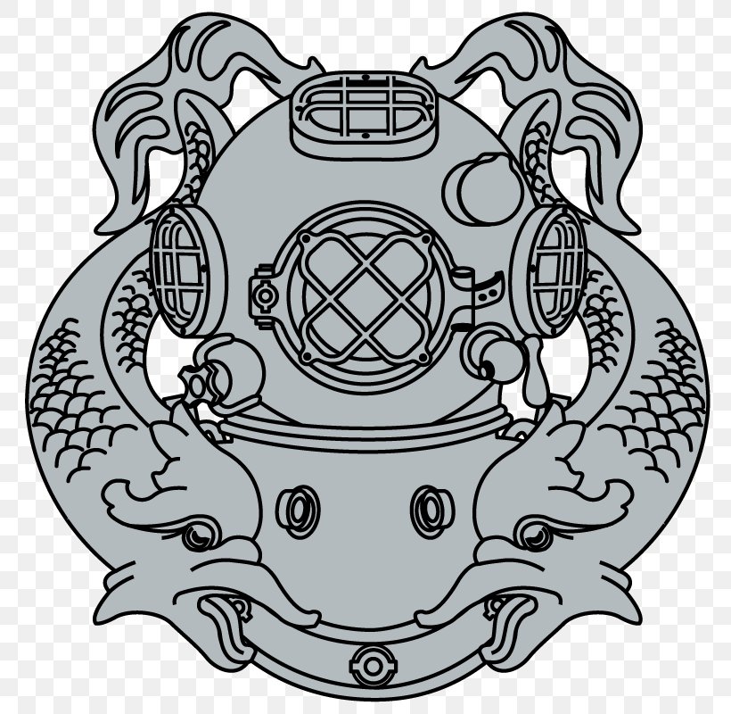 Navy Diver Drawing United States Navy Underwater Diving Diving Helmet, PNG, 800x800px, Navy Diver, Area, Art, Black And White, Diving Helmet Download Free