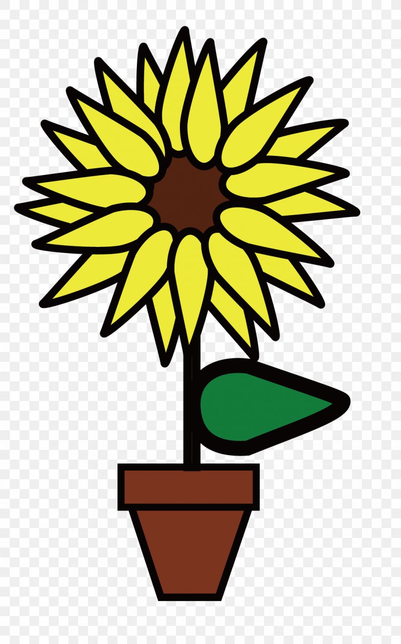 Common Sunflower Drawing Clip Art, PNG, 1110x1784px, Common Sunflower, Artwork, Ausmalbild, Cartoon, Cut Flowers Download Free