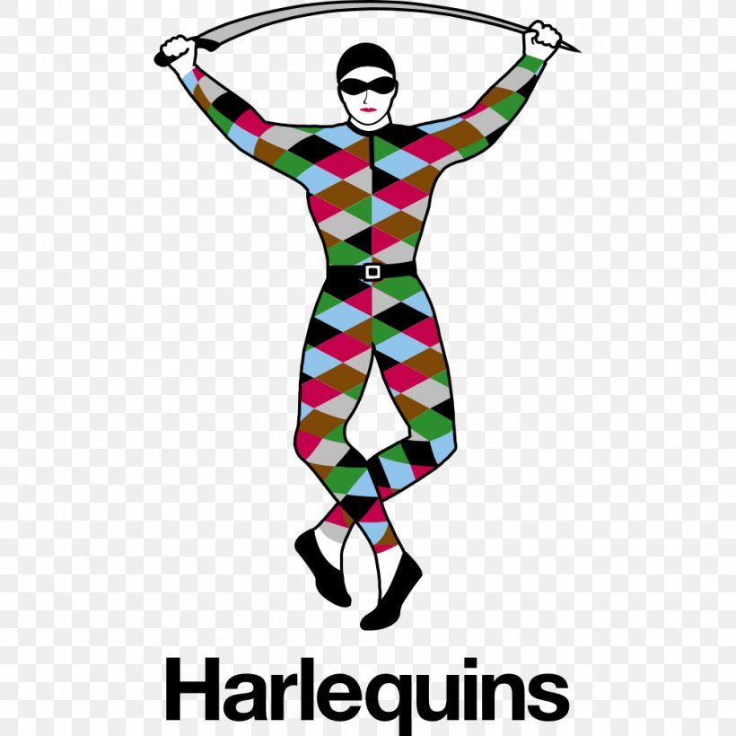 Harlequin F.C. Premiership Rugby Twickenham Stoop Harlequin Amateurs Bath Rugby, PNG, 1000x1000px, Harlequin Fc, Artwork, Bath Rugby, Clothing, Costume Download Free