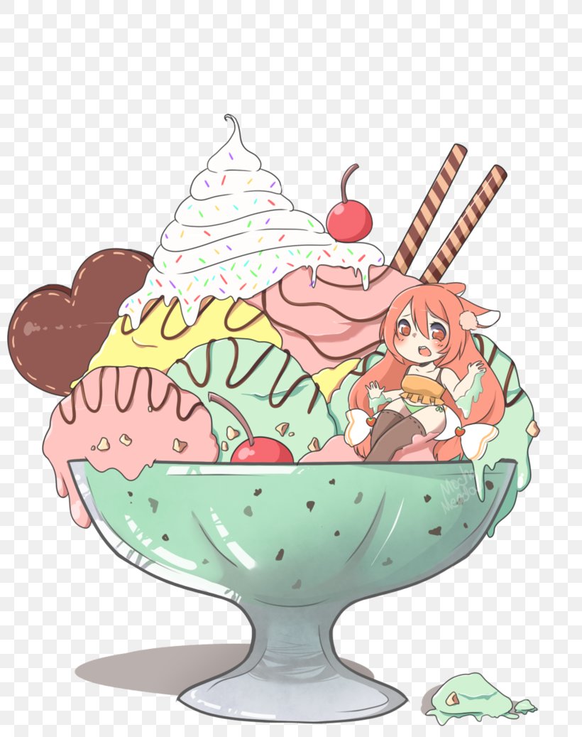 Sundae Ice Cream Character Clip Art, PNG, 800x1037px, Sundae, Art, Character, Cuisine, Dairy Product Download Free
